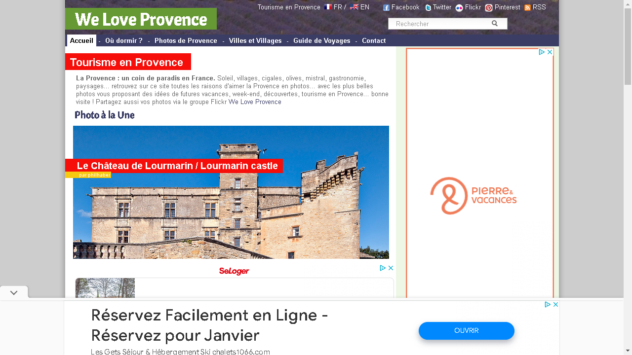 Capture d'écran de http://www.weloveprovence.fr/